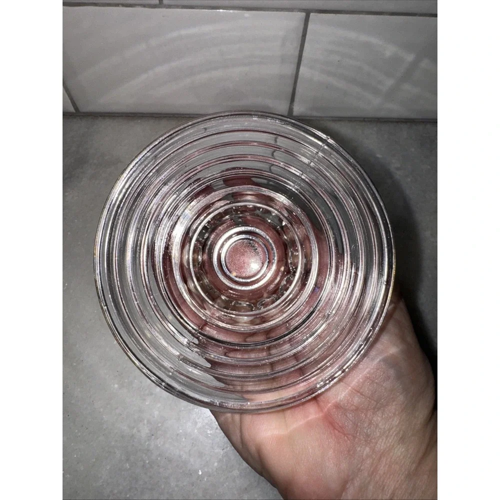 Set Of 2 Vintage Anchor‎ Hocking Manhattan Sherbet  Crystal